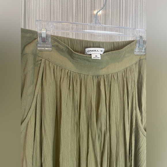 O Neill Olive Green Marine Midi Skirt - Size M - Picture 4 of 6